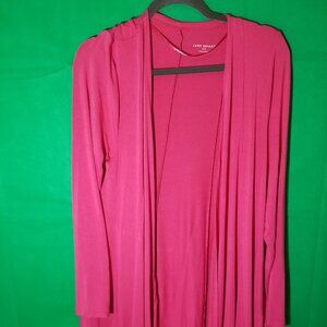 Lane Bryant Women's Draped Coral Open Shrug Cardigan Size 10/12 Party Office